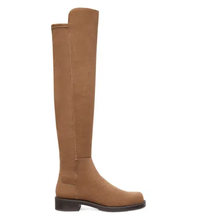 Stuart Weitzman , 5050 Bold Boot, Stiefel Und Stiefeletten, Khaki, Sport Veloursleder//stretch Gabard In Brown