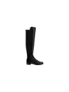 Stuart Weitzman Amber Thigh-high Leather Boot In Black