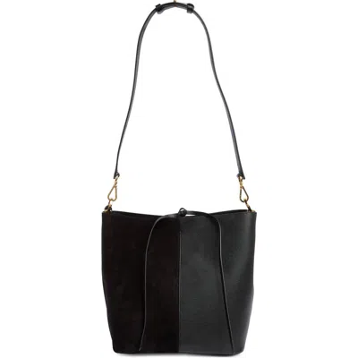 Stuart Weitzman 50/50 Bucket Bag In Black
