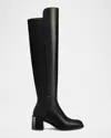 Stuart Weitzman 5050 Finn Leather Over-the-knee Boots In Black