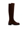 Stuart Weitzman High Suede Ankle Boots With Block Heel