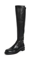 Stuart Weitzman Keelan City Microstretch And Leather Knee Boots In Black