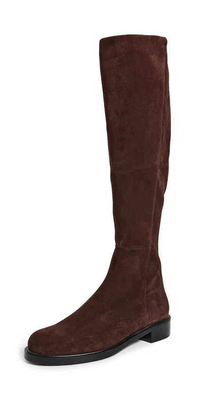 STUART WEITZMAN 5050 GISELE KNEE-HIGH BOOTS WALNUT/WALNUT/BLACK