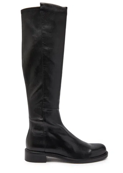 Stuart Weitzman 5050 Gisele Leather Knee-high Boots In Black