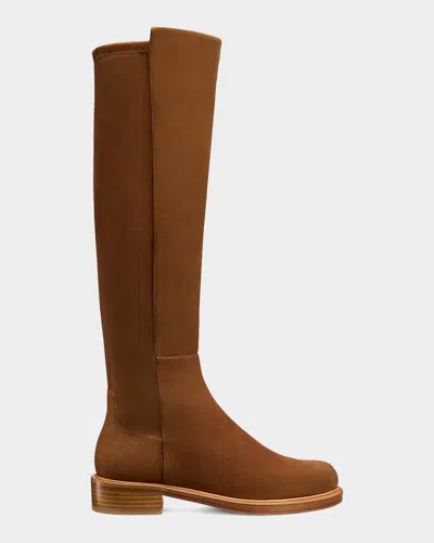 Stuart Weitzman 5050 Gisele Suede Over The Knee Boots In Brown