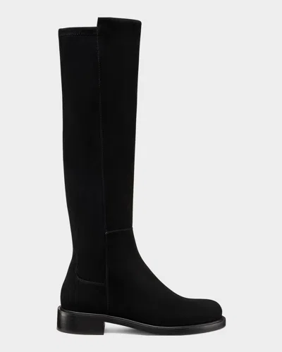 Stuart Weitzman 5050 Gisele Suede Over The Knee Boots In Black