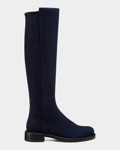 Stuart Weitzman 5050 Gisele Suede Over The Knee Boots In Nice Blue/