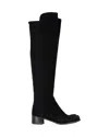 Stuart Weitzman 5050 Knee Boots In Black Suede In Black