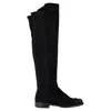 Stuart Weitzman 5050 Knee-high Boots In Black Suede In Black