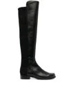 Stuart Weitzman High Boots With Round Toe And Block Heel In Schwarz