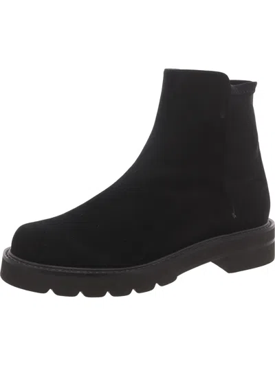 Stuart Weitzman 5050 Lift Bootie Womens Suede Ankle Ankle Boots In Black