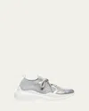 Stuart Weitzman 5050 Knit Sneaker In Grey/silver