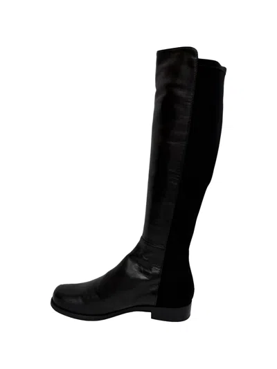 Pre-owned Stuart Weitzman 5050 Over-the-knee Boots In Black