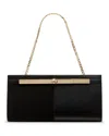 Stuart Weitzman 5050 Posh Leather Clutch In Black