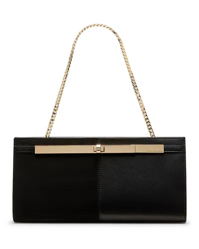 Stuart Weitzman 5050 Posh Leather Clutch In Black