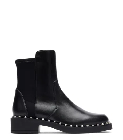 Stuart Weitzman Round Short Boots In Black