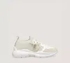 Stuart Weitzman 5050 Sneaker In Light Beige & White