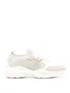 Stuart Weitzman Logo-embroidered Mesh Sneakers In White
