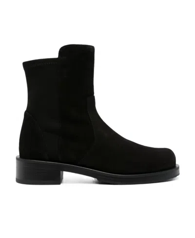 Stuart Weitzman 5050 Suede Ankle Boots In Black