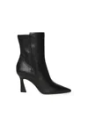 Stuart Weitzman 5050 Vinnie Leather Ankle Boots In Black