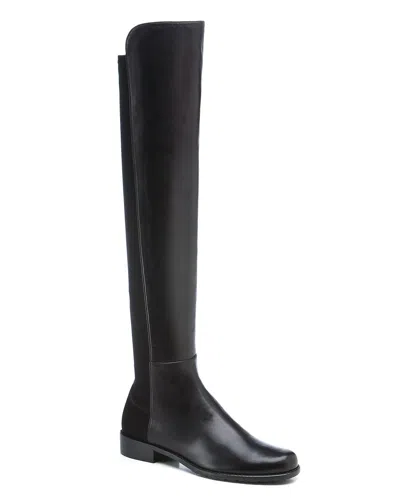Pre-owned Stuart Weitzman 5050 Womens' Black Leather Suede Boots 6.5 7 7.5 8 8.5