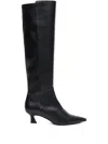 Stuart Weitzman 50mm 5050 Vinnie Sculptural-heel Boots In Black