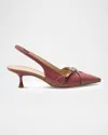 Stuart Weitzman 50mm Georgie Patent Leather Slingback Pumps In Pink