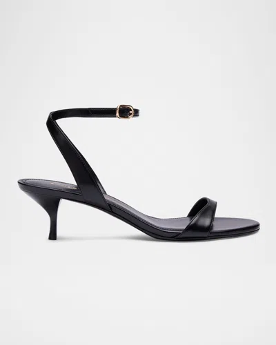 STUART WEITZMAN 50MM KELLIE LEATHER ANKLE-STRAP SANDALS