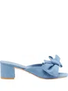 Stuart Weitzman 50mm Loveknot Mules In Blue