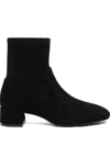 Stuart Weitzman Maeve Suede Booties In Black