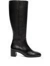 Stuart Weitzman 50mm Maeve Zip Boot In Black