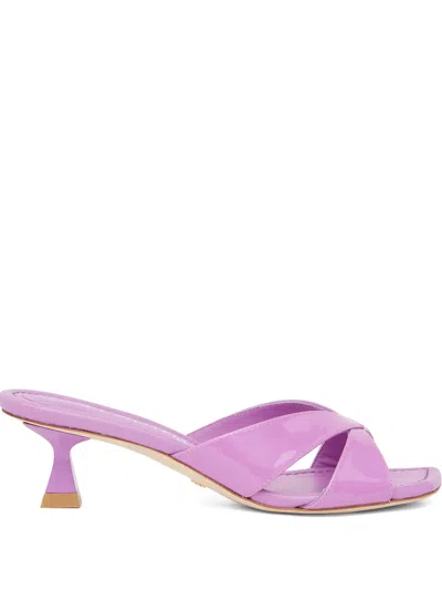 STUART WEITZMAN 50MM MIAMI XCURVE CUTOUT-CROSSOVER SANDALS