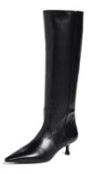 Stuart Weitzman Pull-on Stuart Boots With Stiletto Heel 8cm In Black