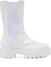 Stuart Weitzman 50mm Presley Ultralift Platform Lug-sole Boots In White