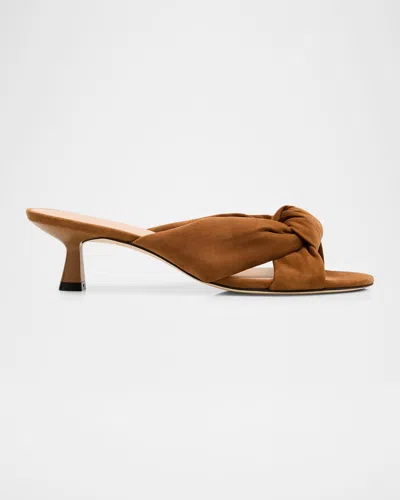 Stuart Weitzman 50mm Soplaya Suede Mule Sandals In Multi