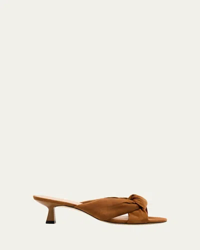 Stuart Weitzman 50mm Soplaya Suede Mule Sandals In Pattern