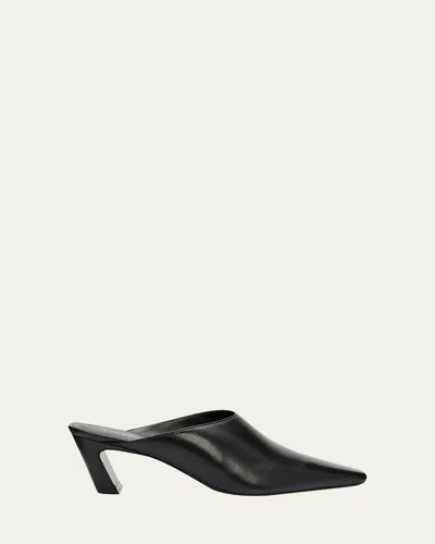 STUART WEITZMAN 50MM STASSI LEATHER MULES