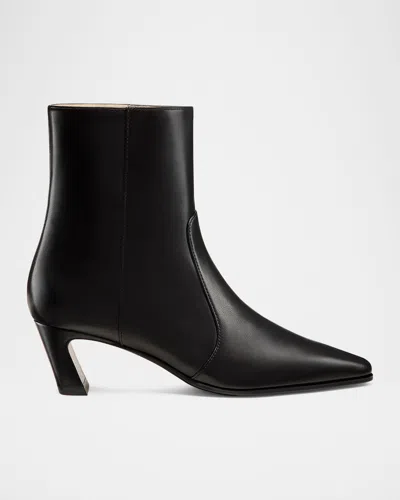 STUART WEITZMAN 50MM STASSI LEATHER ZIP BOOTIES