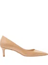 Stuart Weitzman 50mm Stuart Pointed Heeled Pumps In Nude