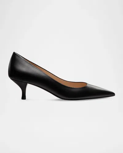Stuart Weitzman 50mm Stuart Power Leather Pumps In Black