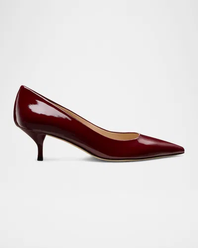 STUART WEITZMAN 50MM STUART POWER PATENT LEATHER PUMPS