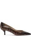 Stuart Weitzman 50mm Stuart Power Pointed-toe Pumps In Brown