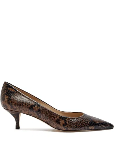 Stuart Weitzman 50mm Stuart Power Pointed-toe Pumps In Brown