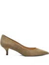 Stuart Weitzman 50mm Stuart Power Pointed-toe Suede Pumps In Brown