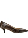 Stuart Weitzman Power 50 Python-effect Leather Pumps In Multi