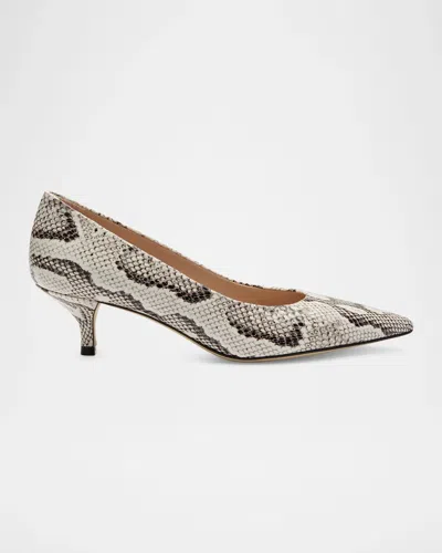 Stuart Weitzman 50mm Stuart Power Snake-printed Leather Pumps In Animal Print