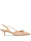 Stuart Weitzman Tully 50 Slingback In Neutrals