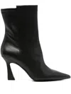 Stuart Weitzman 50mm Vinnie Leather Ankle Boots In Black