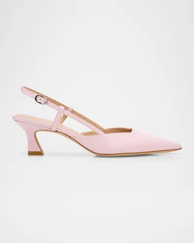 Stuart Weitzman 50mm Vinnie Leather Slingback Pumps In Multi