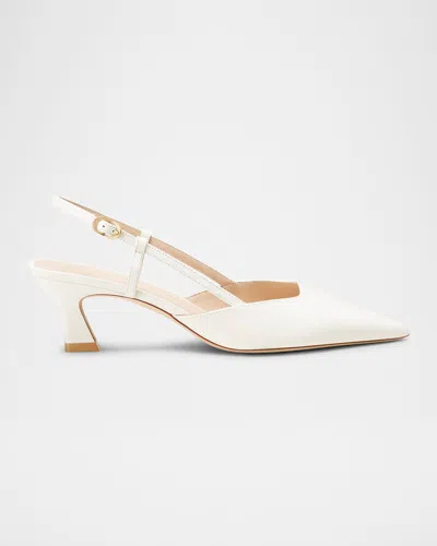 STUART WEITZMAN 50MM VINNIE LEATHER SLINGBACK PUMPS